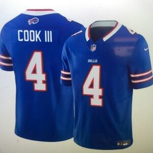 😍James Cook III Blue Stitched Jersey Vapor😛